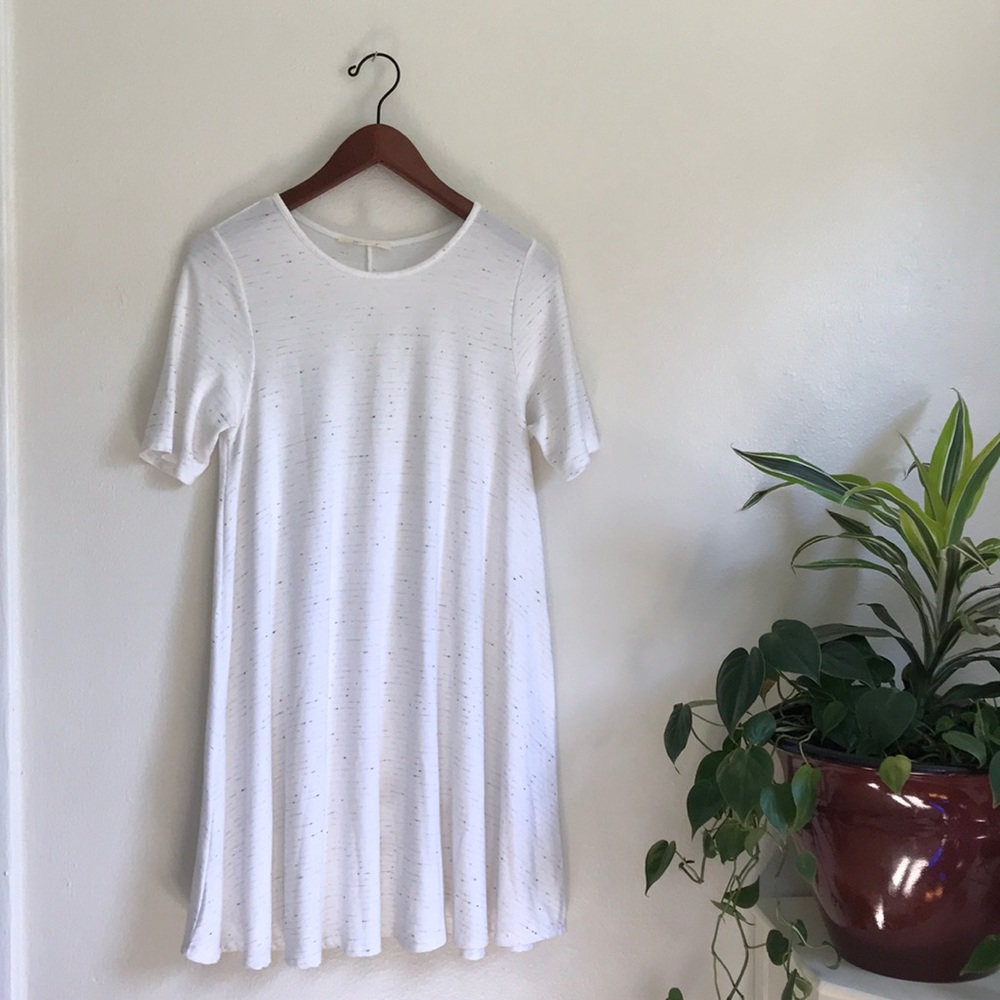 Miami White Flecked Relaxed Tee Shirt Dress